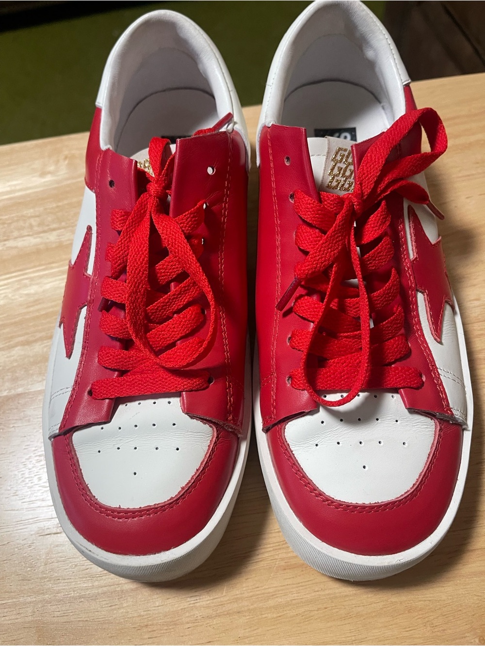 Golden Goose Stardan Red White Mens 9. Excellent - Picture 3 of 12